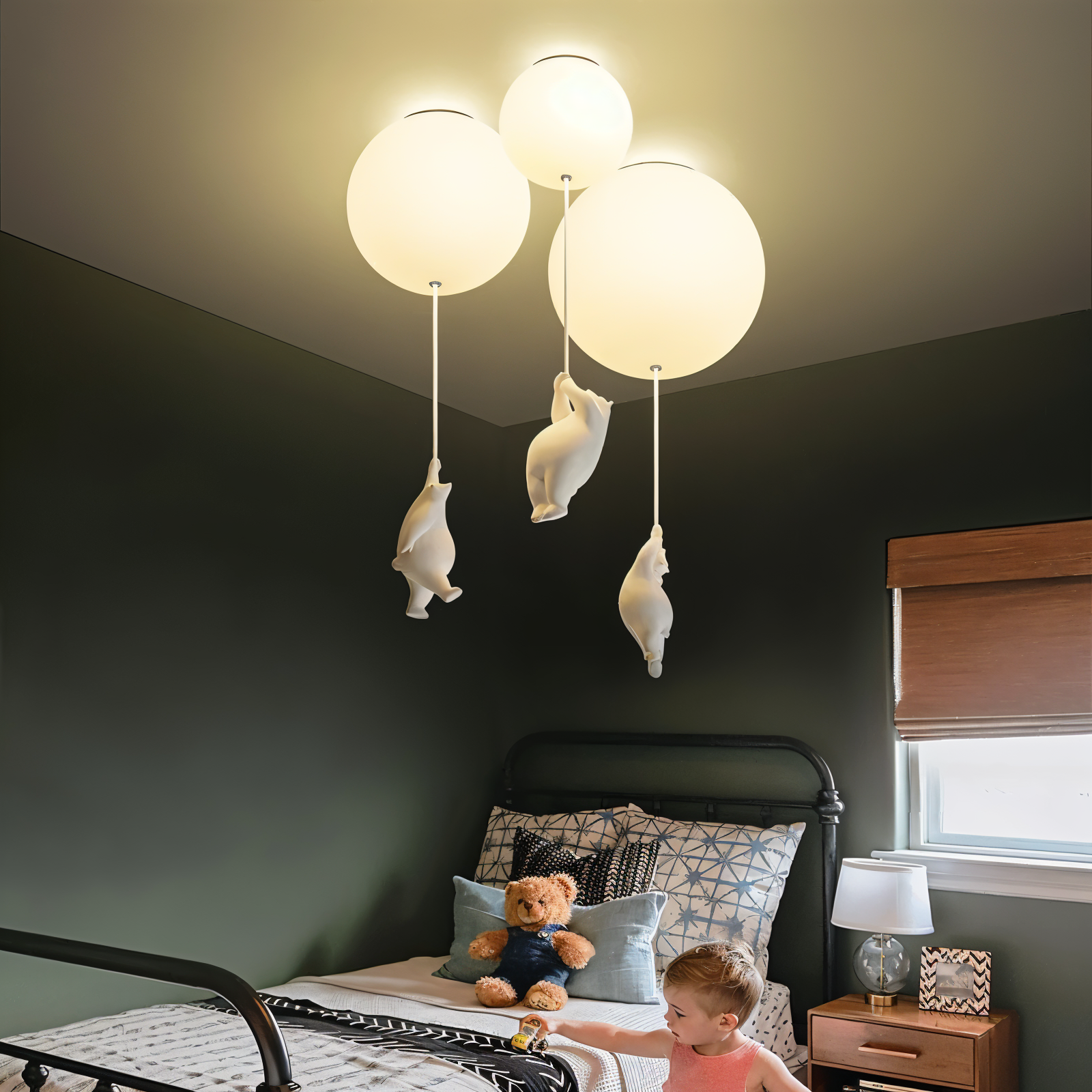 BearLoon Light – Niedliche Pendelleuchte im Luftballon-Bären-Design