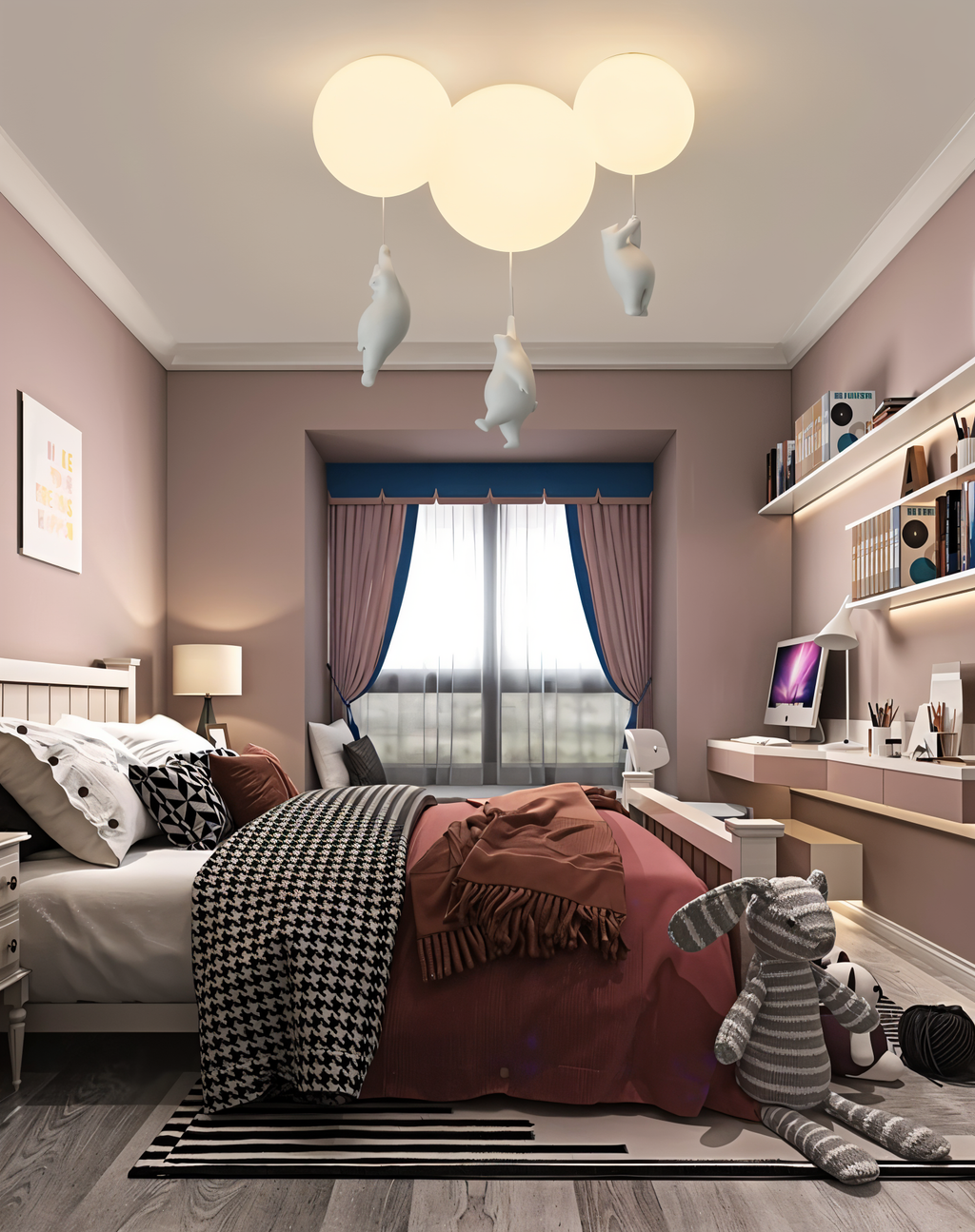 BearLoon Light – Niedliche Pendelleuchte im Luftballon-Bären-Design