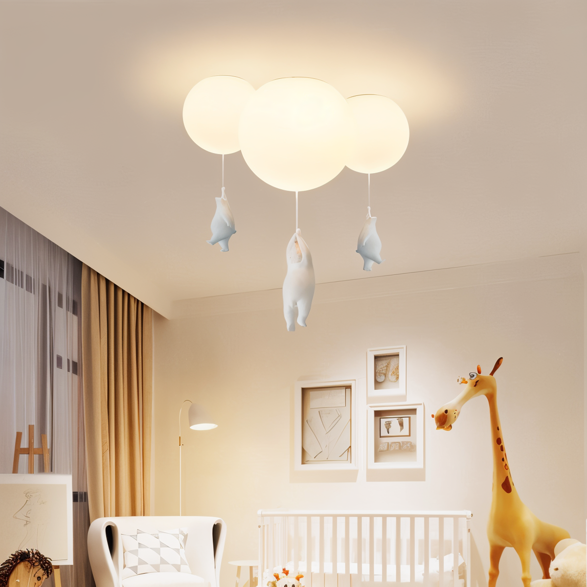BearLoon Light – Niedliche Pendelleuchte im Luftballon-Bären-Design