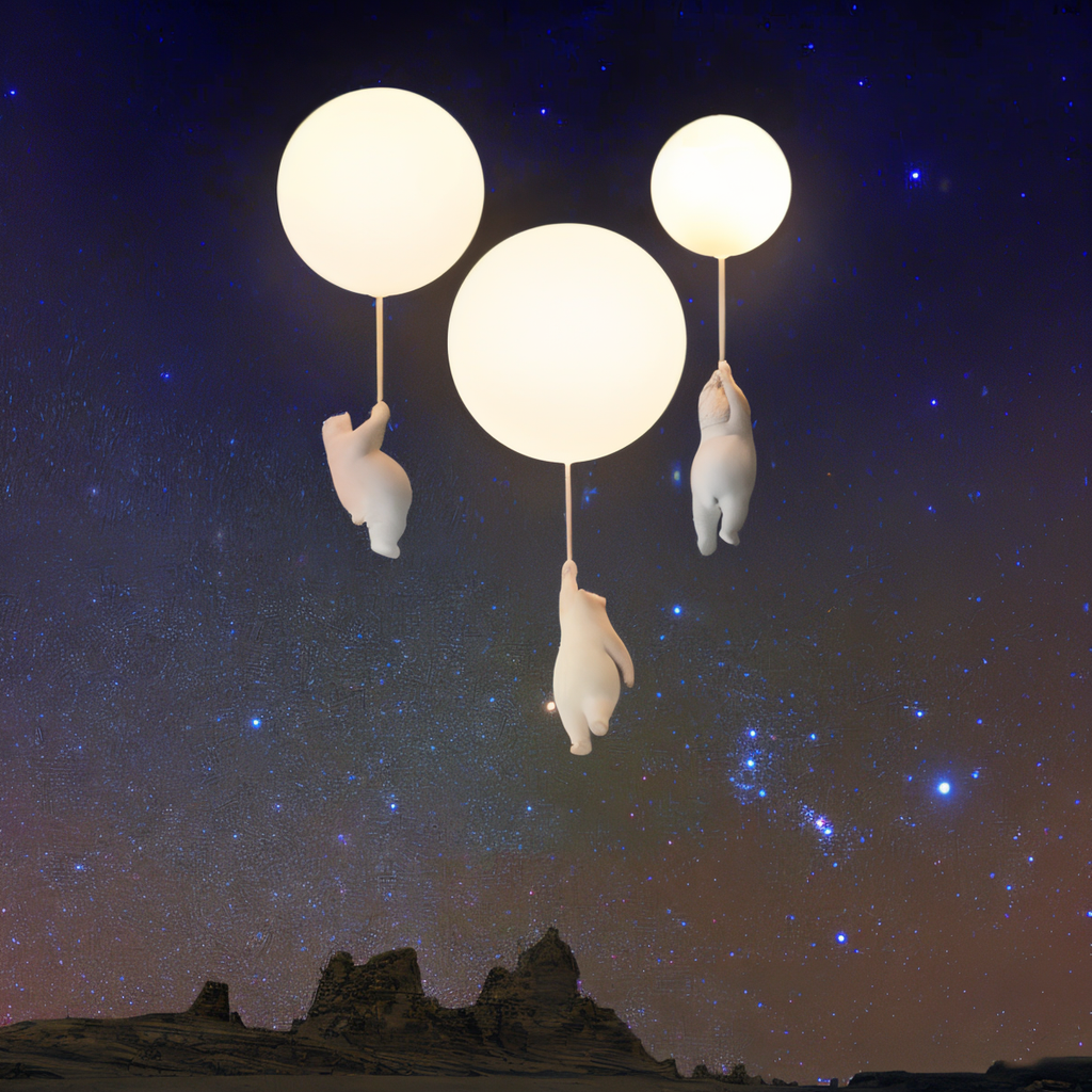 BearLoon Light – Niedliche Pendelleuchte im Luftballon-Bären-Design