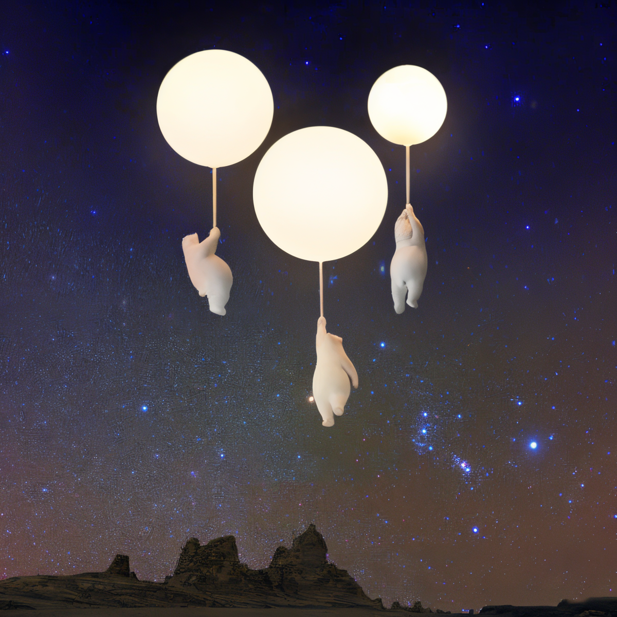 BearLoon Light – Niedliche Pendelleuchte im Luftballon-Bären-Design