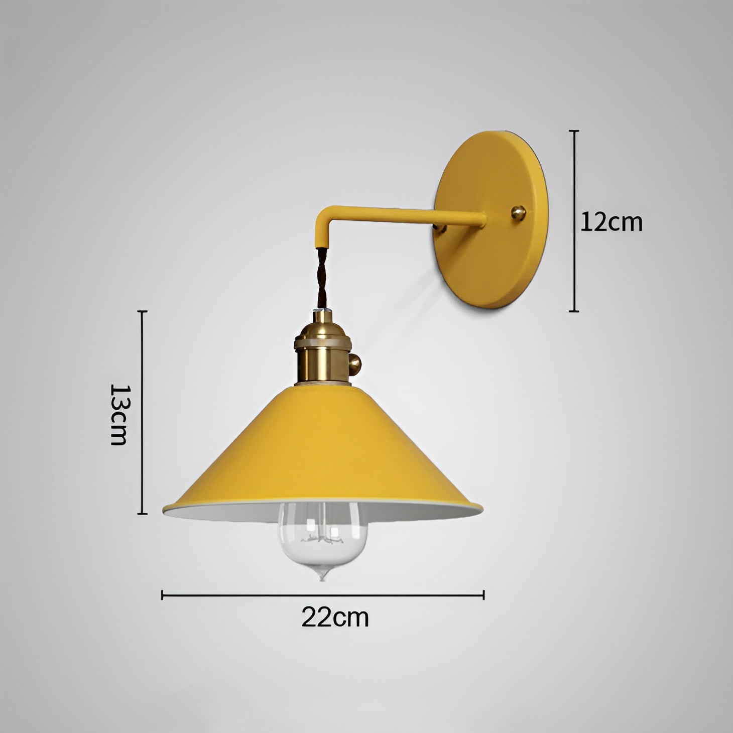 VintageCone Wandlampe – Metalllampe im Retro-Stil