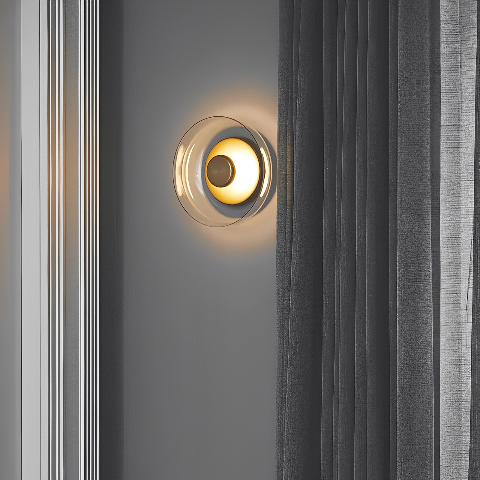 Mira – Skandinavische Glas-Pilz Wandleuchte