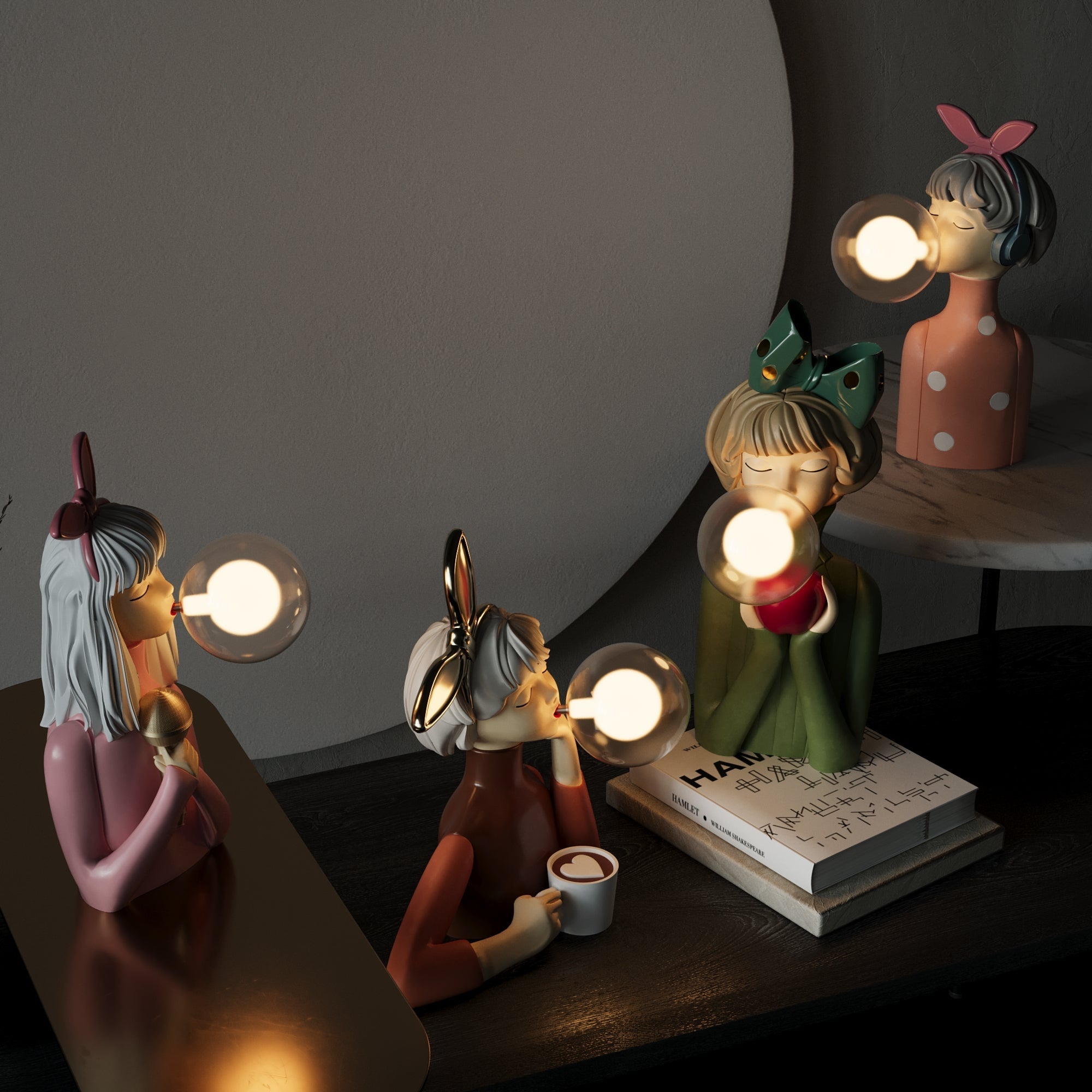 Mavie – Nordische Bubble Girl Tischleuchte