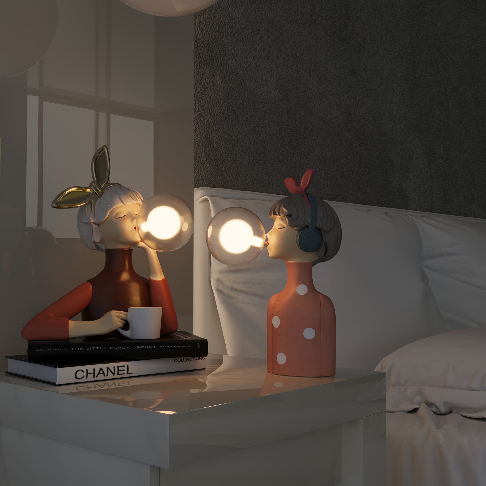 Mavie – Nordische Bubble Girl Tischleuchte