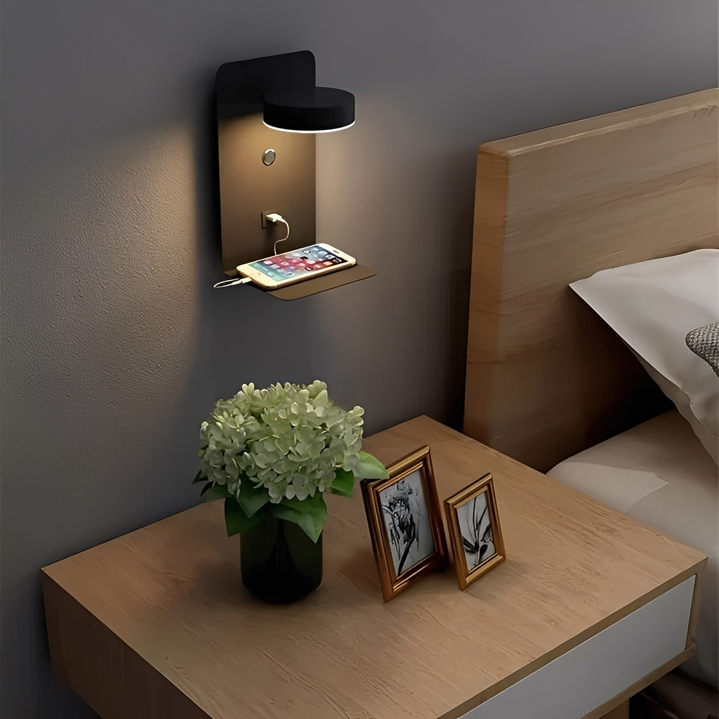 Darren – Tischlampe mit USB-Anschluss für die Nacht