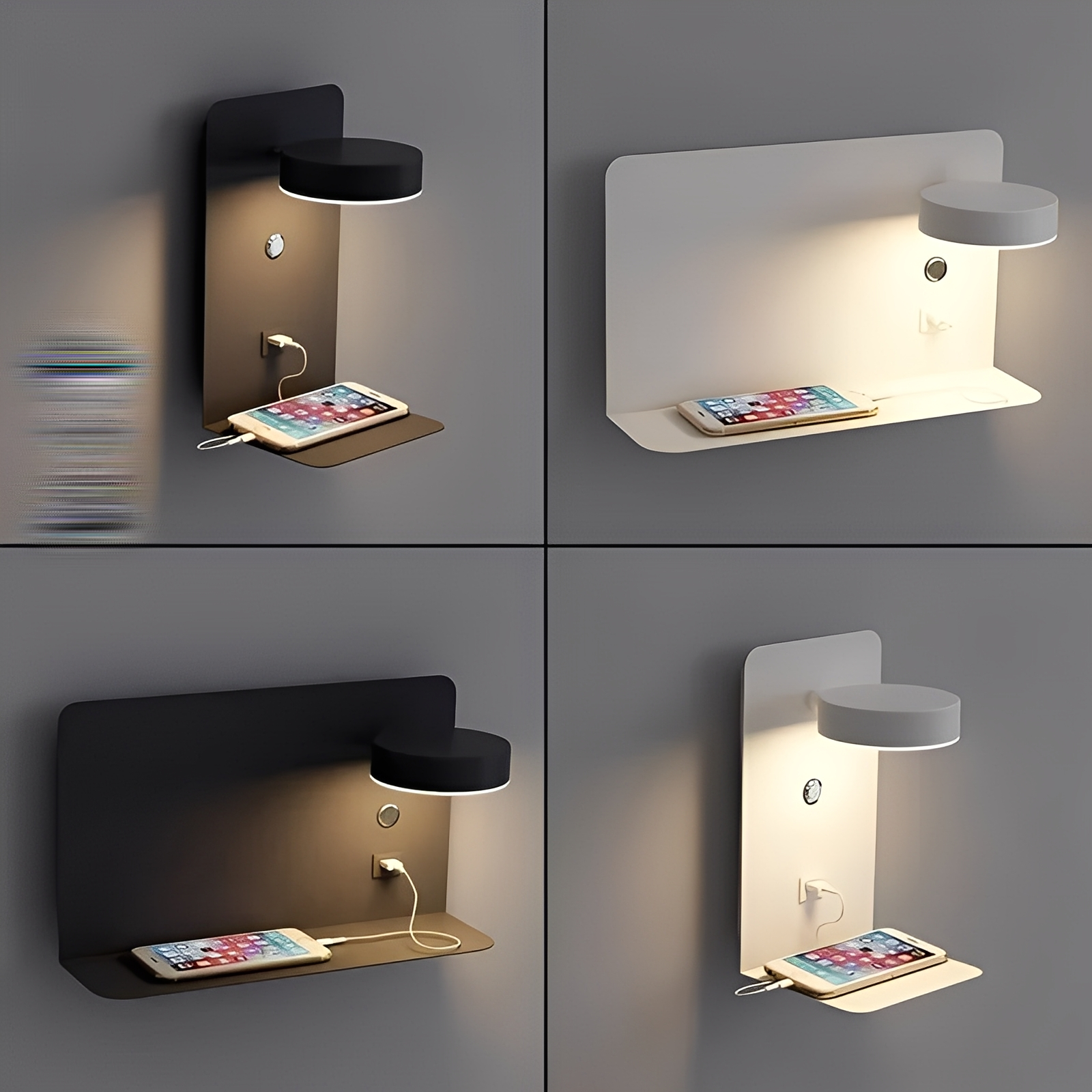Darren – Tischlampe mit USB-Anschluss für die Nacht