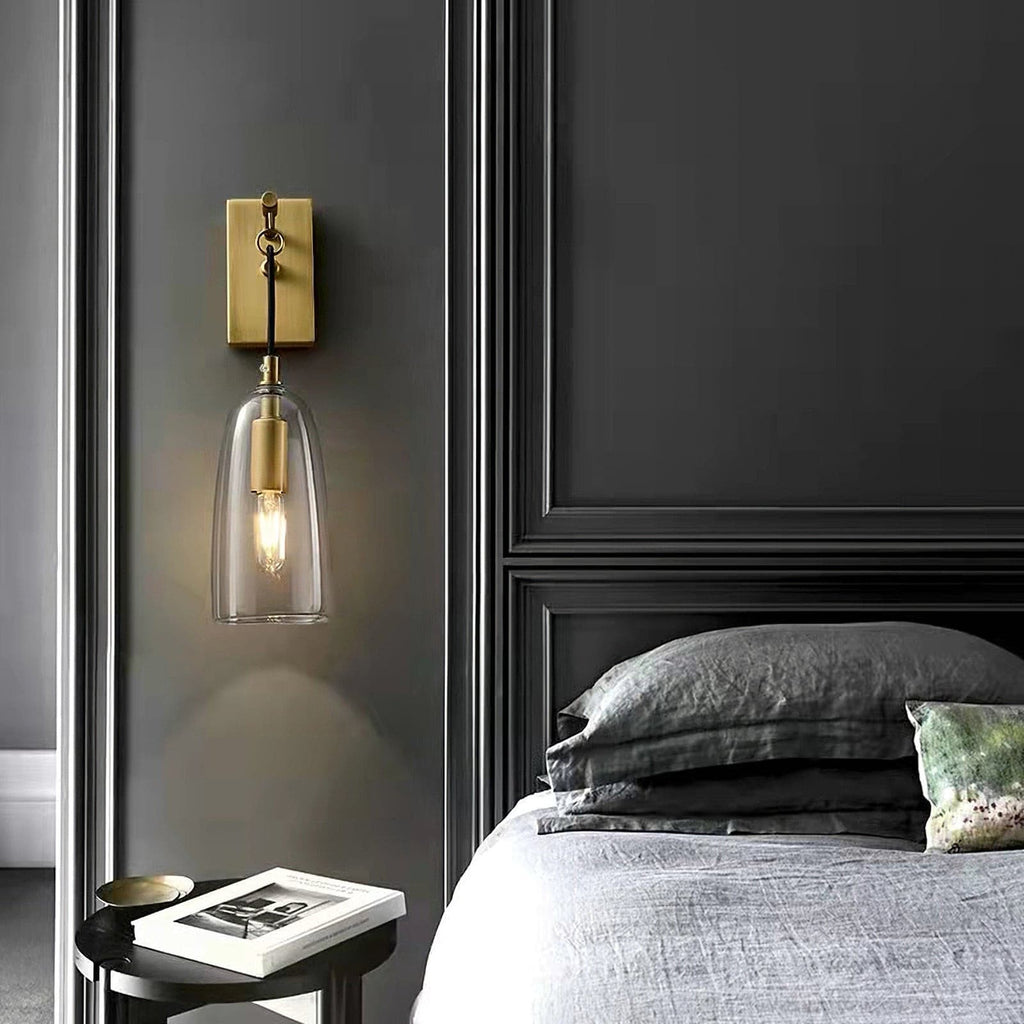 Ray – Wandlampe aus Kupfer und Glas