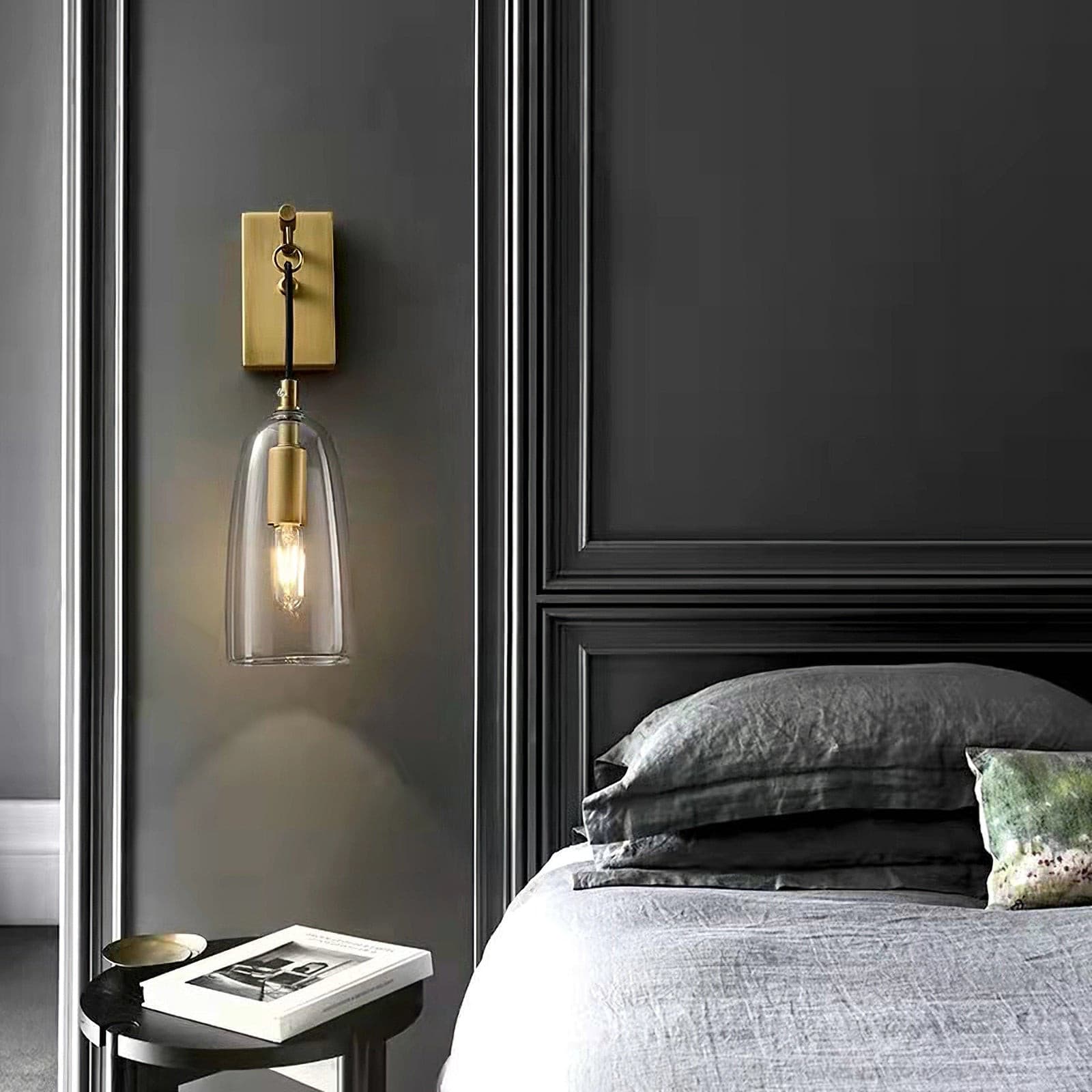 Ray – Wandlampe aus Kupfer und Glas