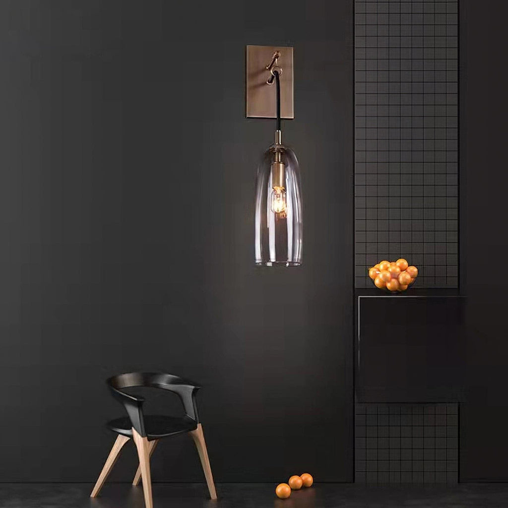 Ray – Wandlampe aus Kupfer und Glas