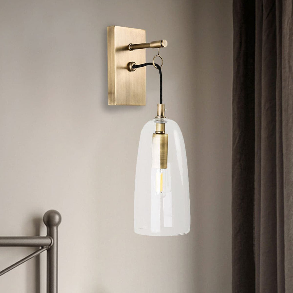 Ray – Wandlampe aus Kupfer und Glas