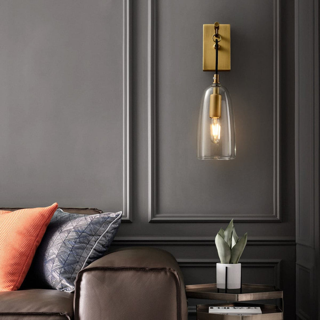 Ray – Wandlampe aus Kupfer und Glas