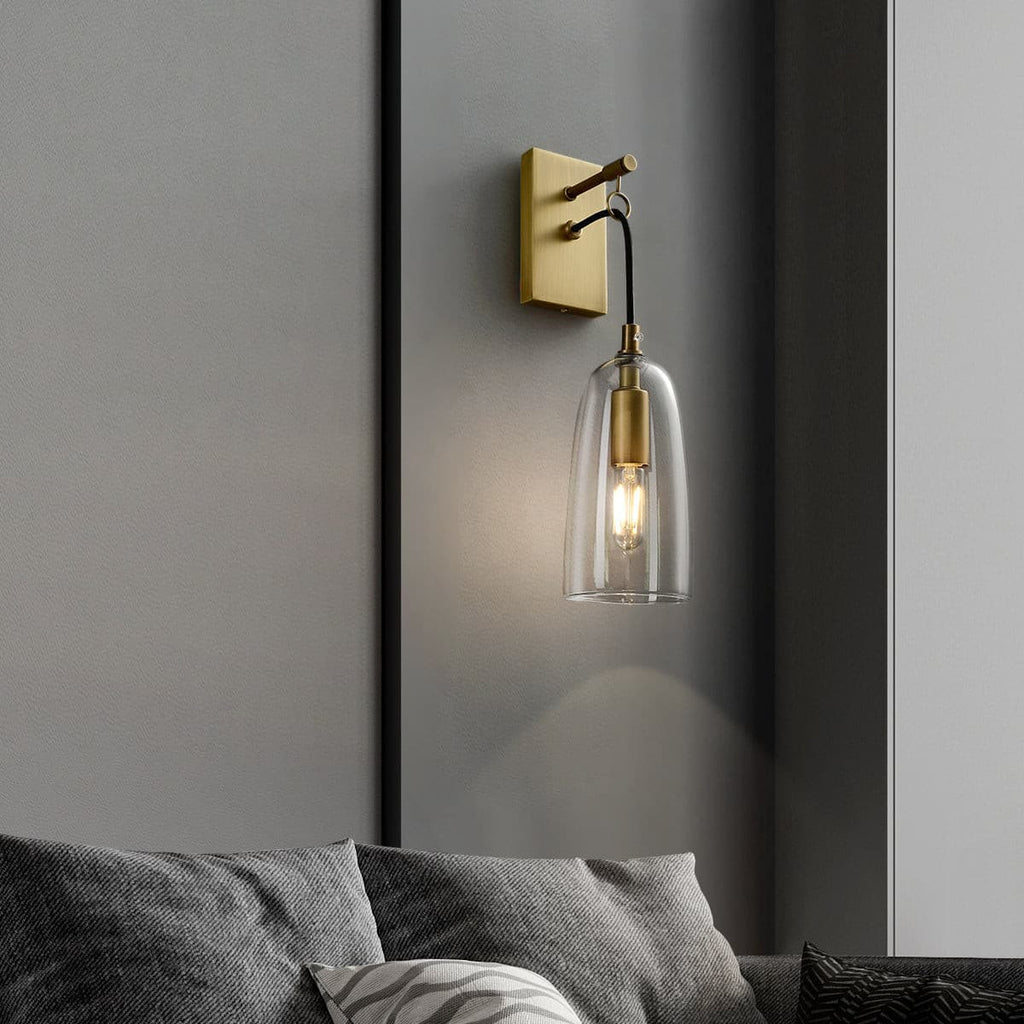 Ray – Wandlampe aus Kupfer und Glas