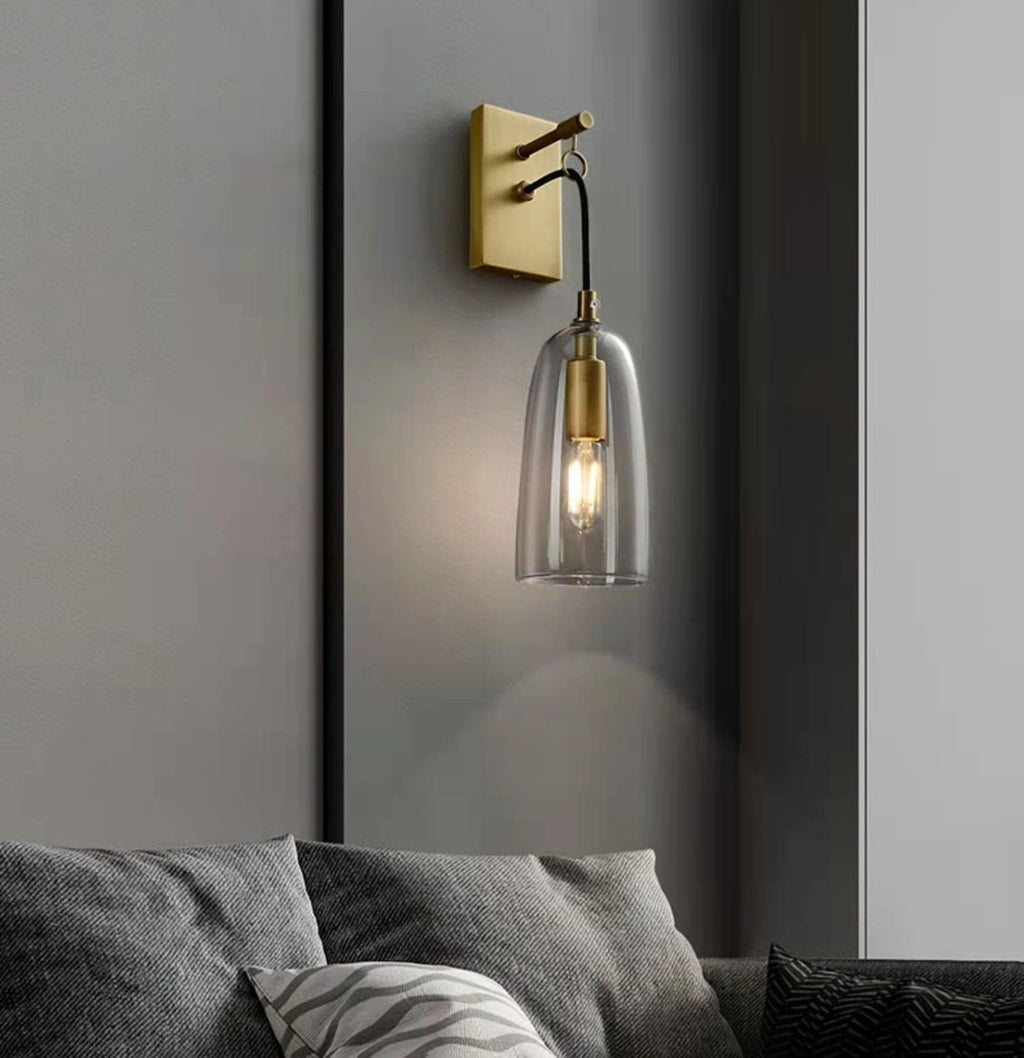 Ray – Wandlampe aus Kupfer und Glas