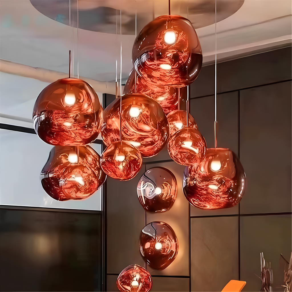 LavaGlow – Handgefertigte Glas-Pendelleuchte mit Lava-Effekt