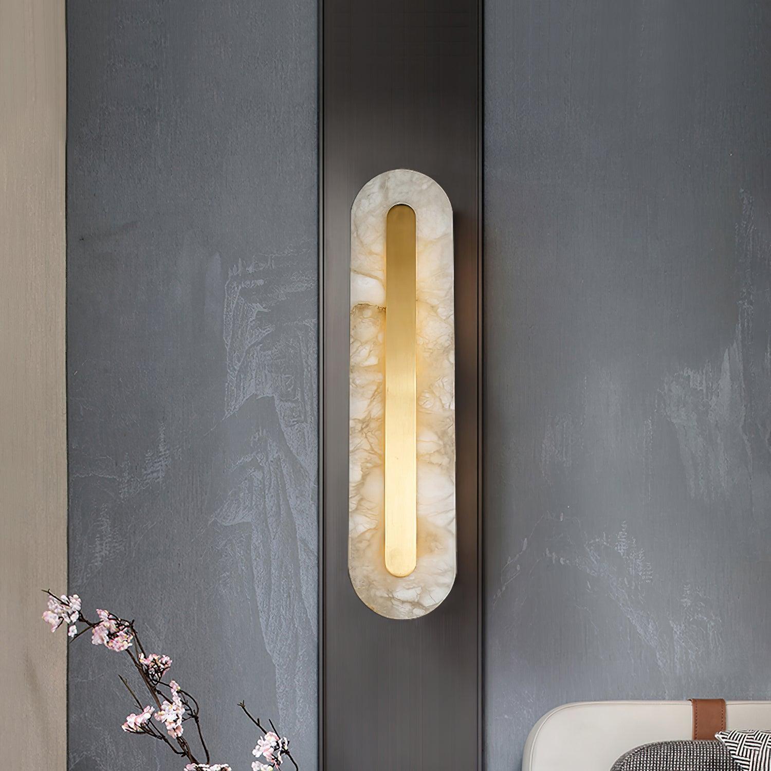 Alenya – Wandlampe aus Kupfer und Marmor