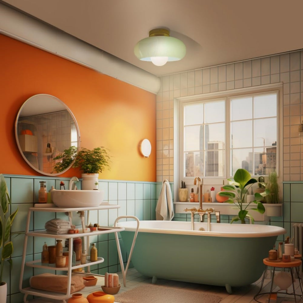 Alina – Mid-Century Glas-Deckenleuchte