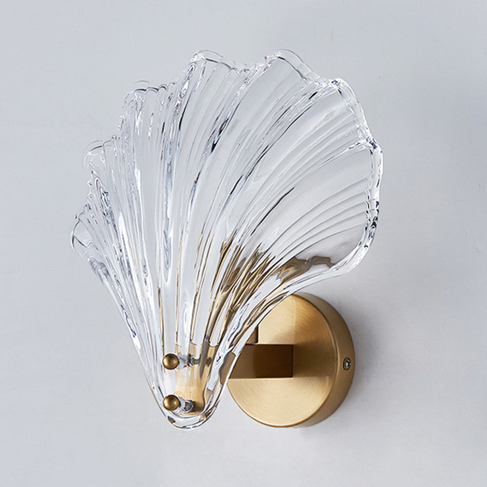 Meline – Moderne Muschel-Glas-Wandleuchte