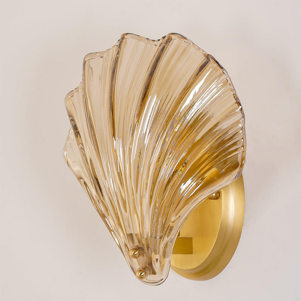 Meline – Moderne Muschel-Glas-Wandleuchte