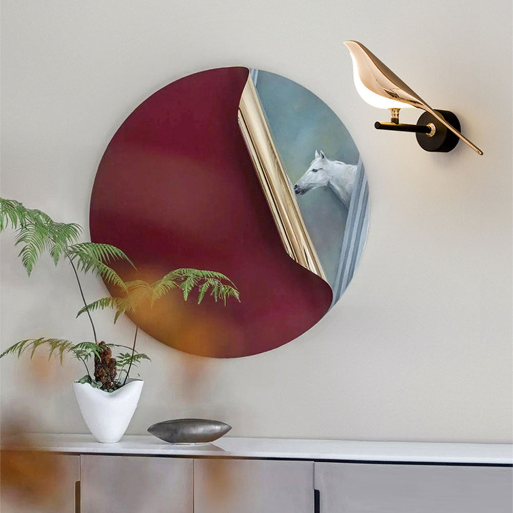 Nola – Künstlerische Vogel-Wandlampe