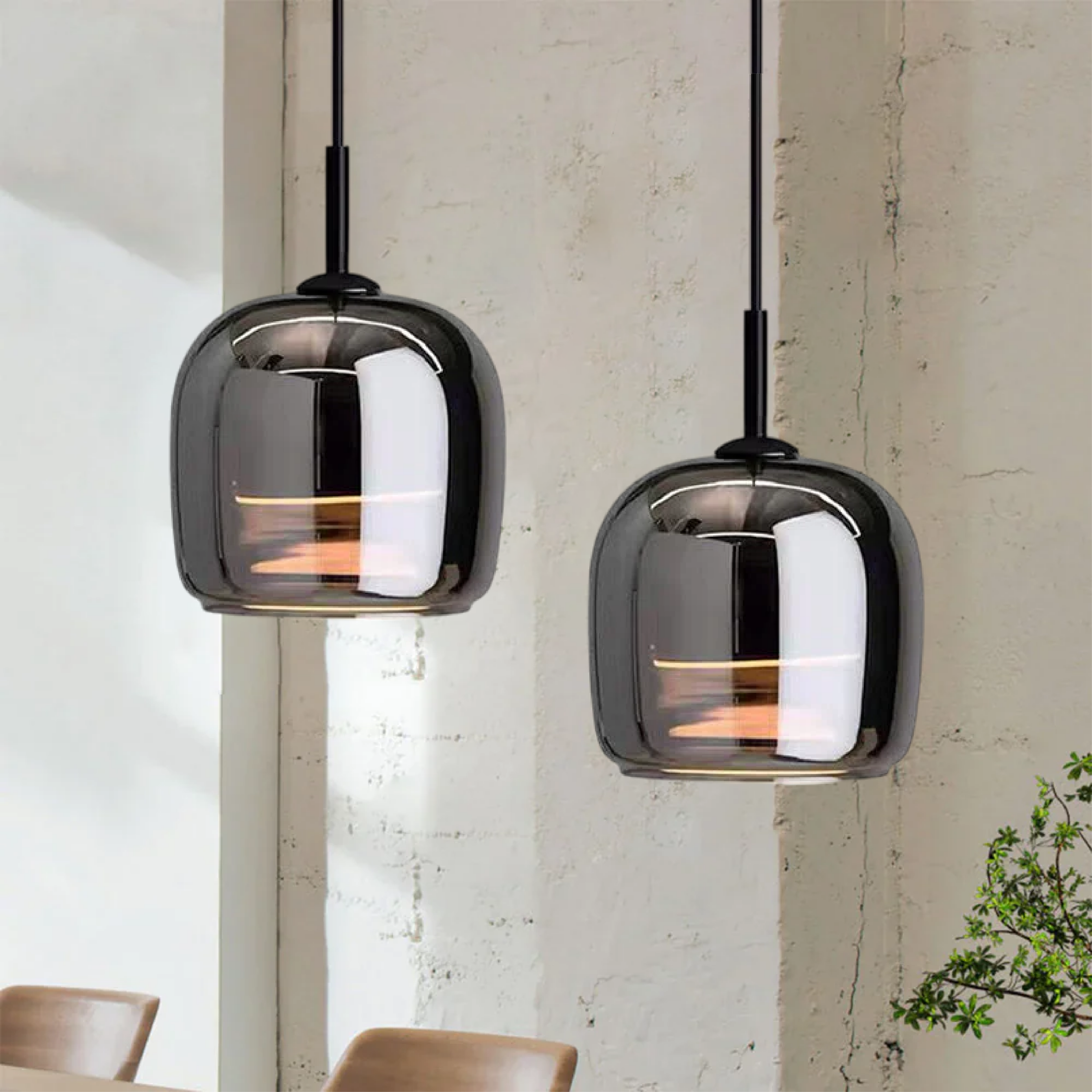 DarkNord – Moderne Hängelampe mit schwarzem Glasdesign