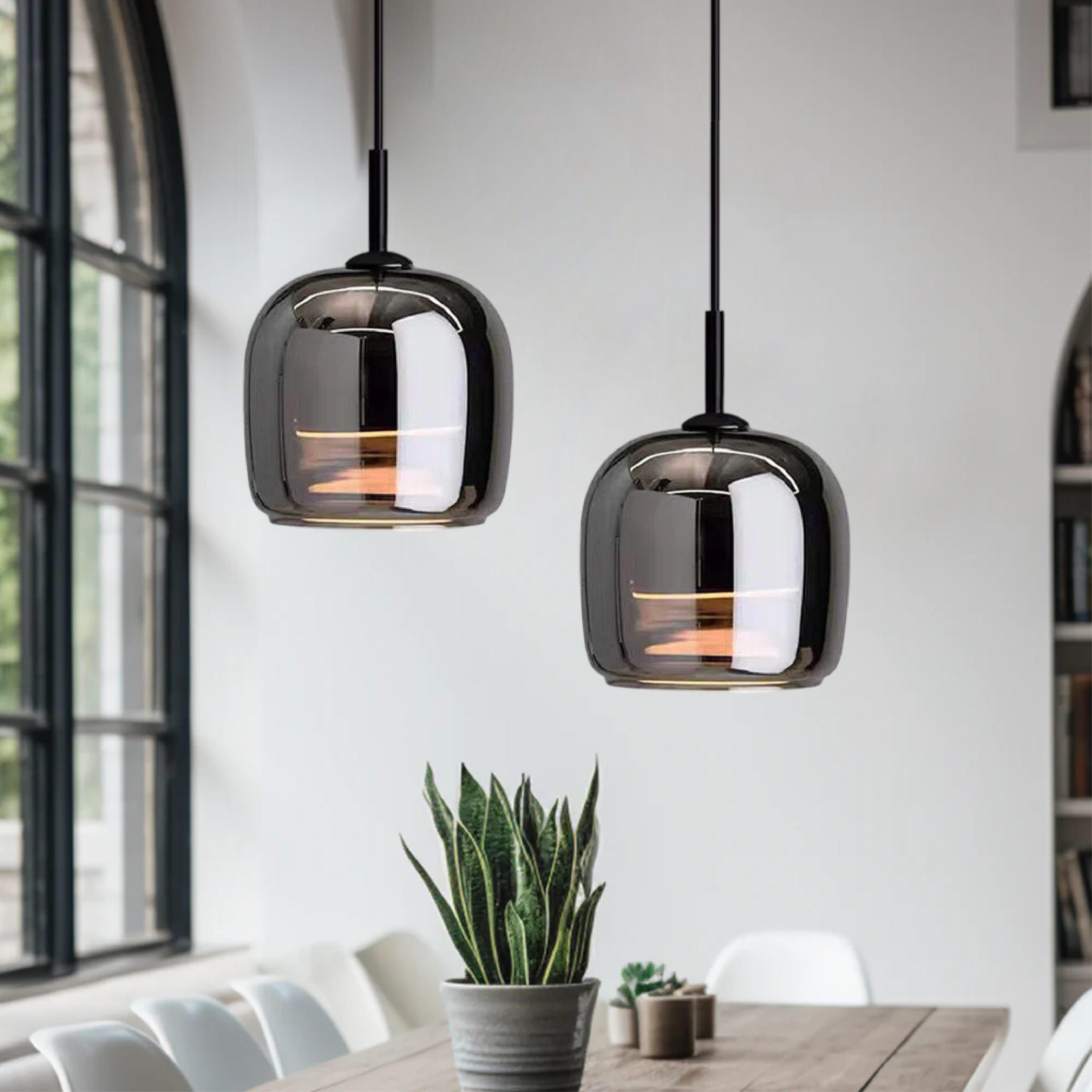 DarkNord – Moderne Hängelampe mit schwarzem Glasdesign