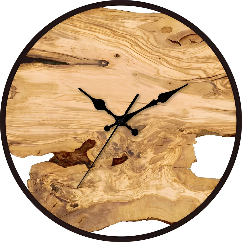 Alvik – Einfache nordische Wanduhr mit Holzoptik