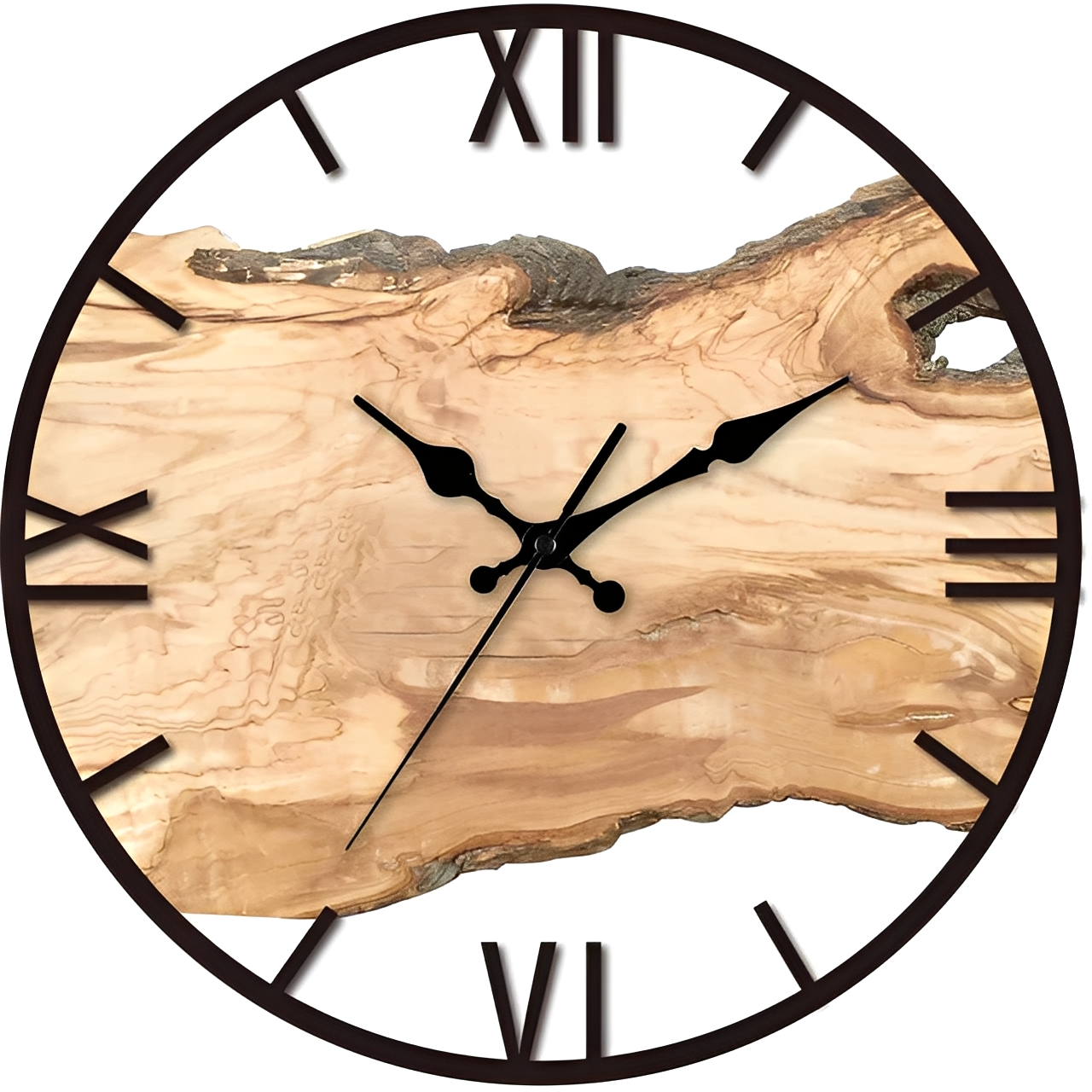 Alvik – Einfache nordische Wanduhr mit Holzoptik
