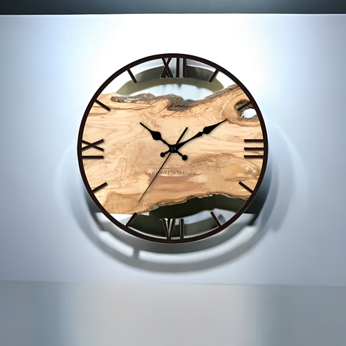 Alvik – Einfache nordische Wanduhr mit Holzoptik