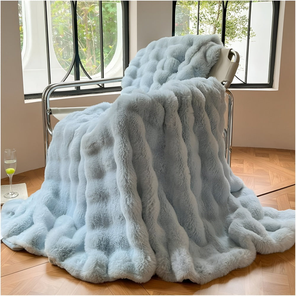 Yumi – Elegante Bubble-Velvet-Decke