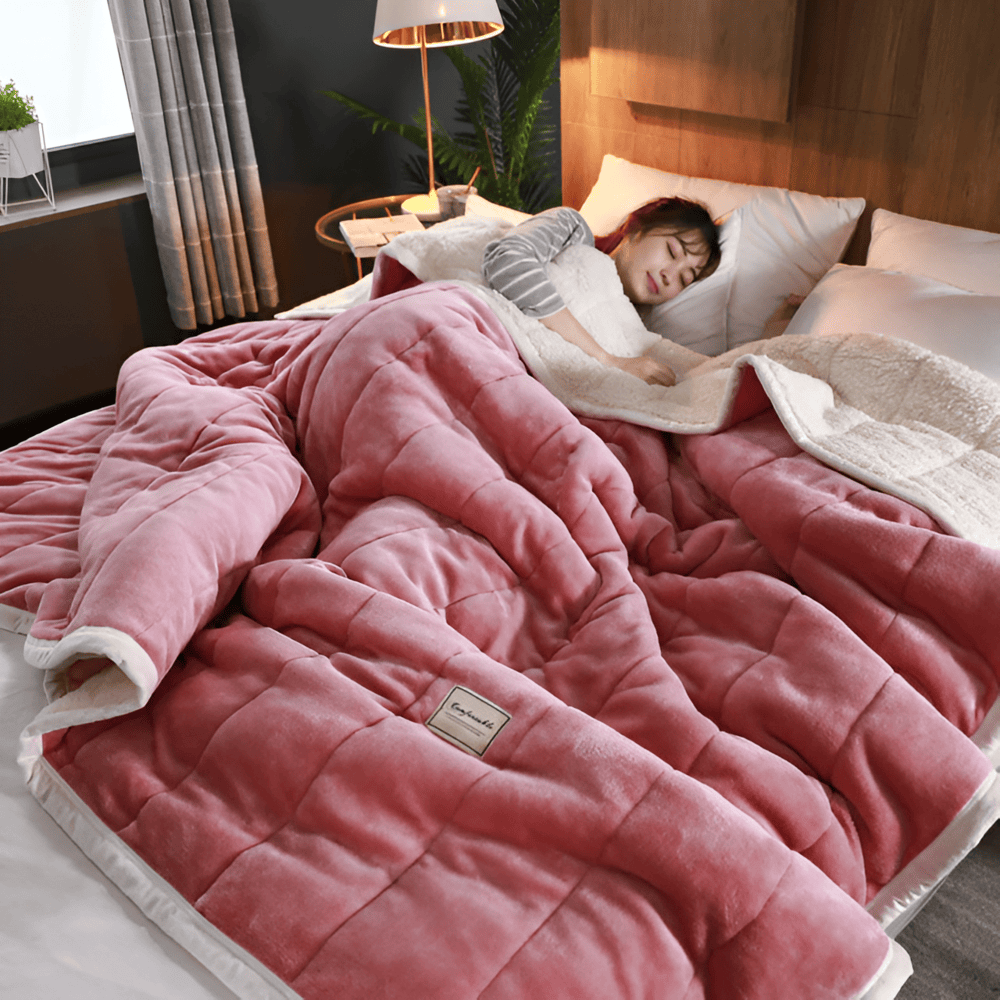 Nozomi – Dreilagige Flanell-Decke für den Winter