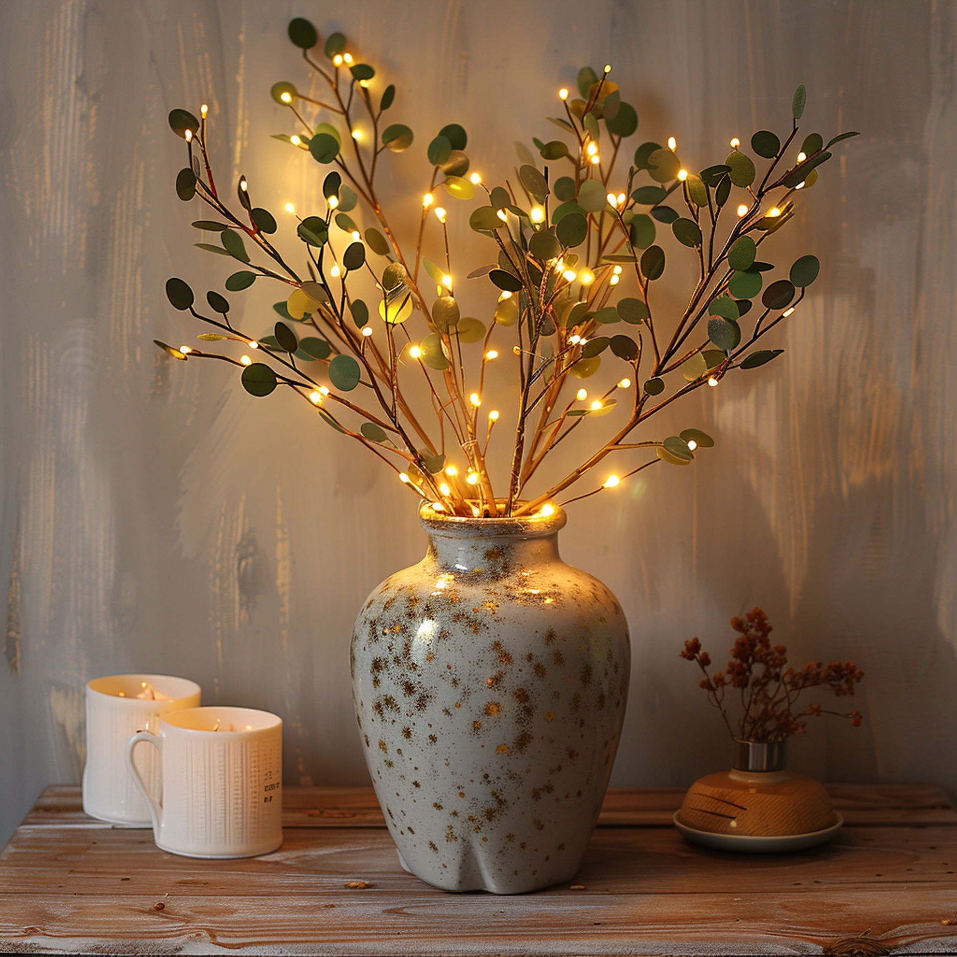Olivine – Märchenhafte LED-Lichterzweige im Olivenzweig-Look