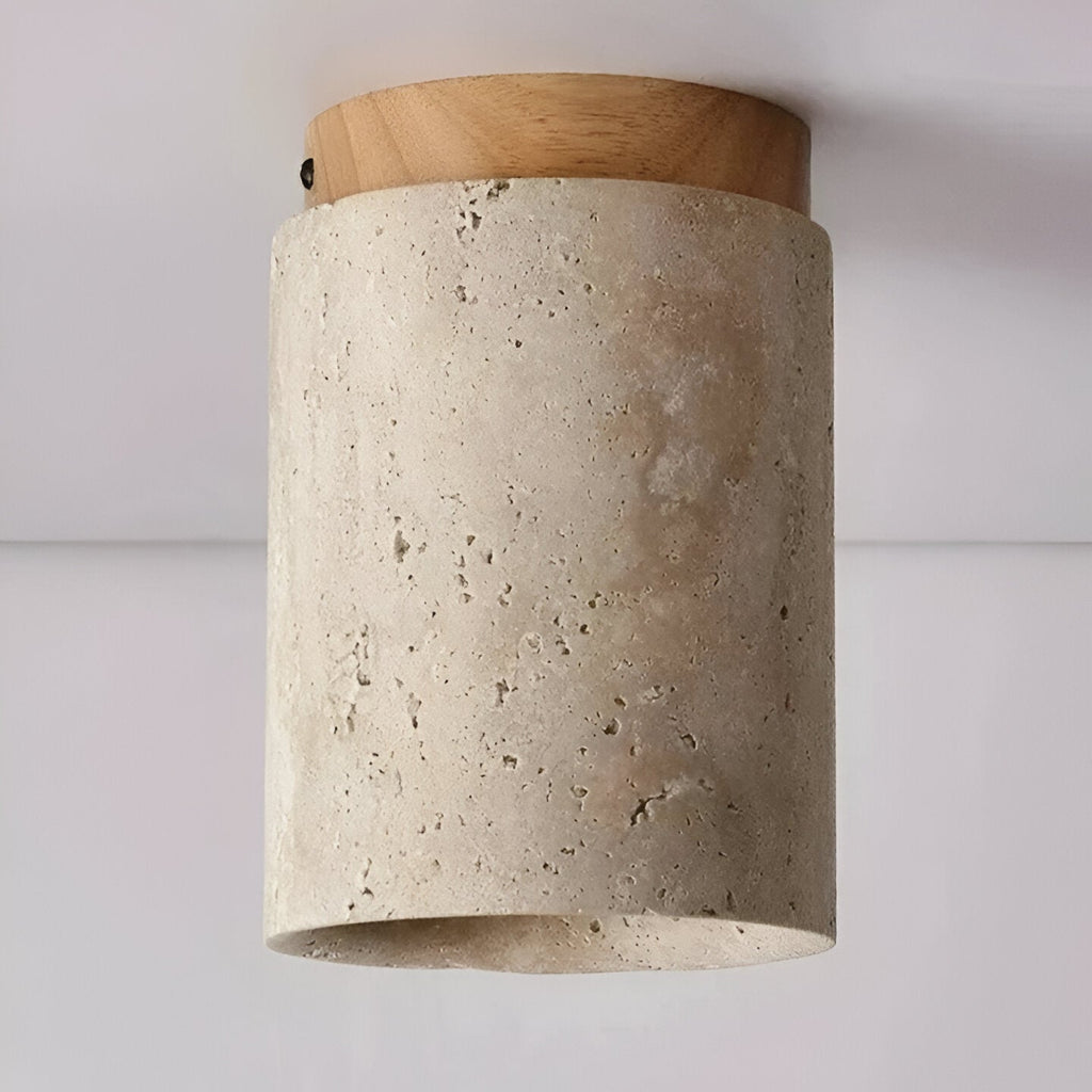 Eira – Gelbe Höhlenstein-Deckenlampe