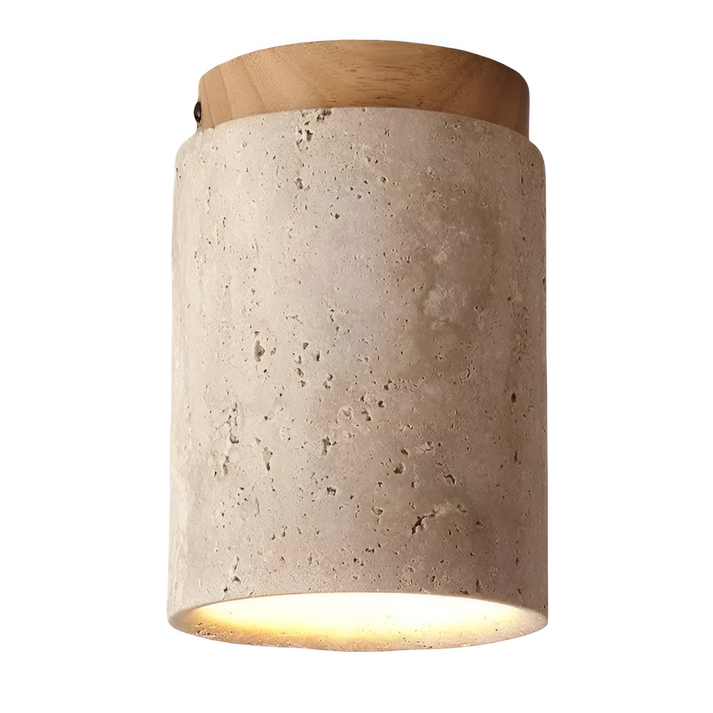 Eira – Gelbe Höhlenstein-Deckenlampe