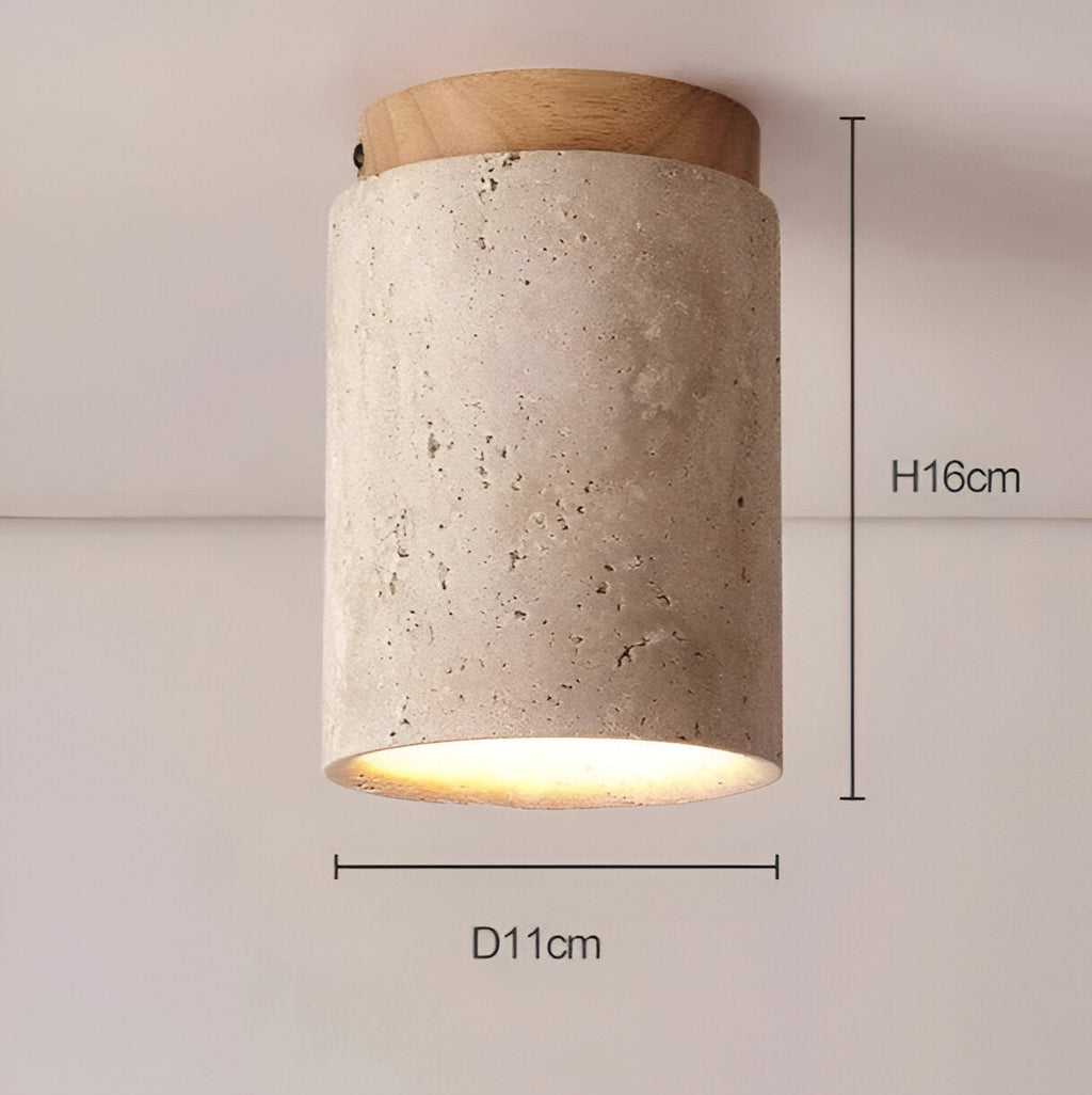Eira – Gelbe Höhlenstein-Deckenlampe