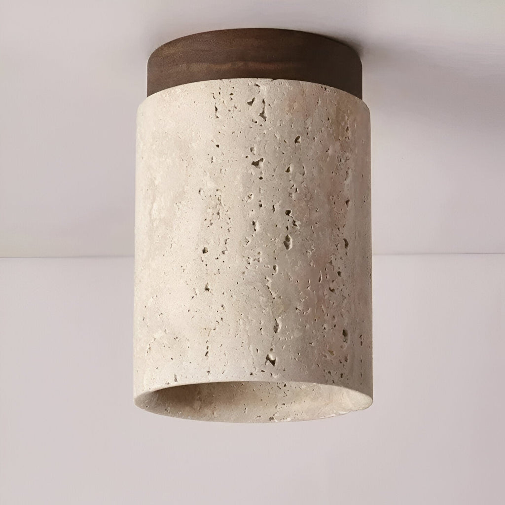 Eira – Gelbe Höhlenstein-Deckenlampe
