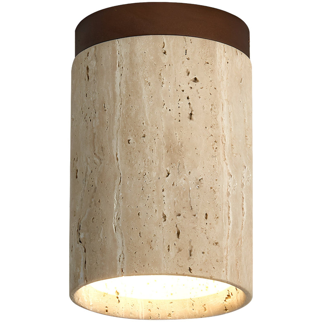 Eira – Gelbe Höhlenstein-Deckenlampe