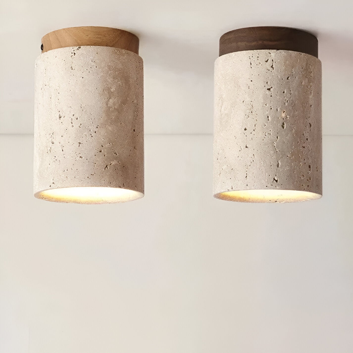 Eira – Gelbe Höhlenstein-Deckenlampe