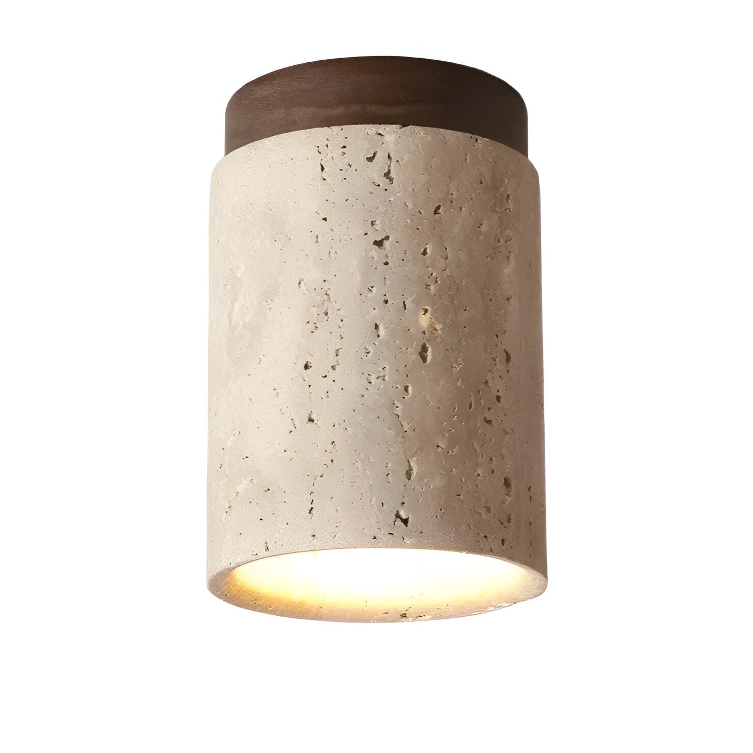 Eira – Gelbe Höhlenstein-Deckenlampe