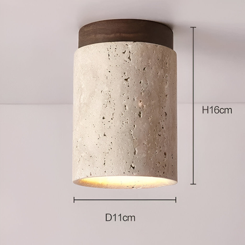 Eira – Gelbe Höhlenstein-Deckenlampe