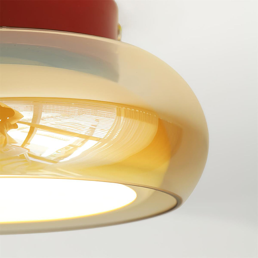 Zendi – Moderner Leuchter mit Glas-Schirm