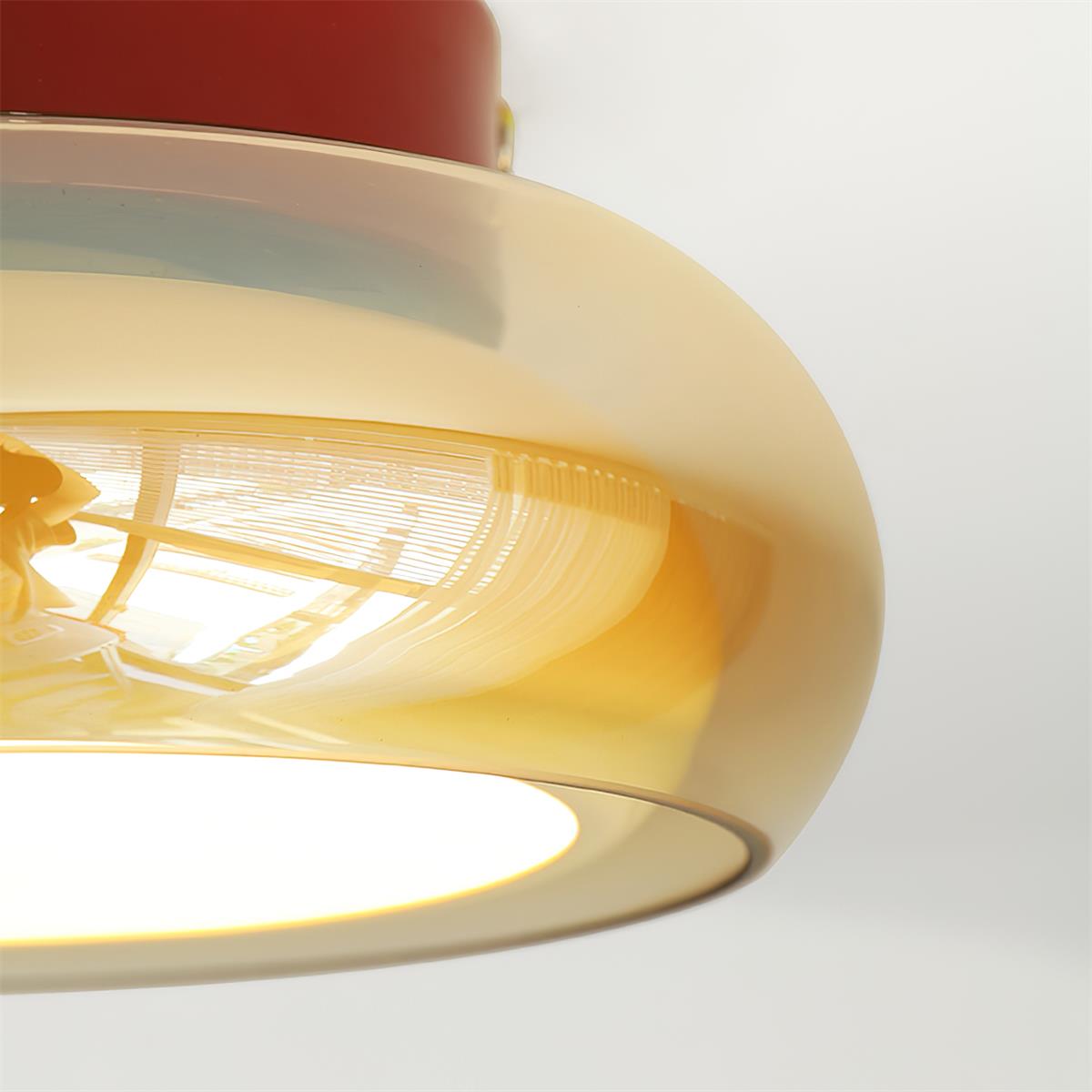 Zendi – Moderner Leuchter mit Glas-Schirm