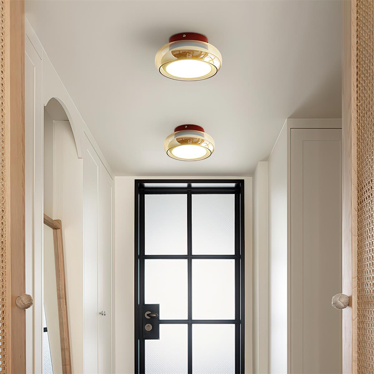 Zendi – Moderner Leuchter mit Glas-Schirm