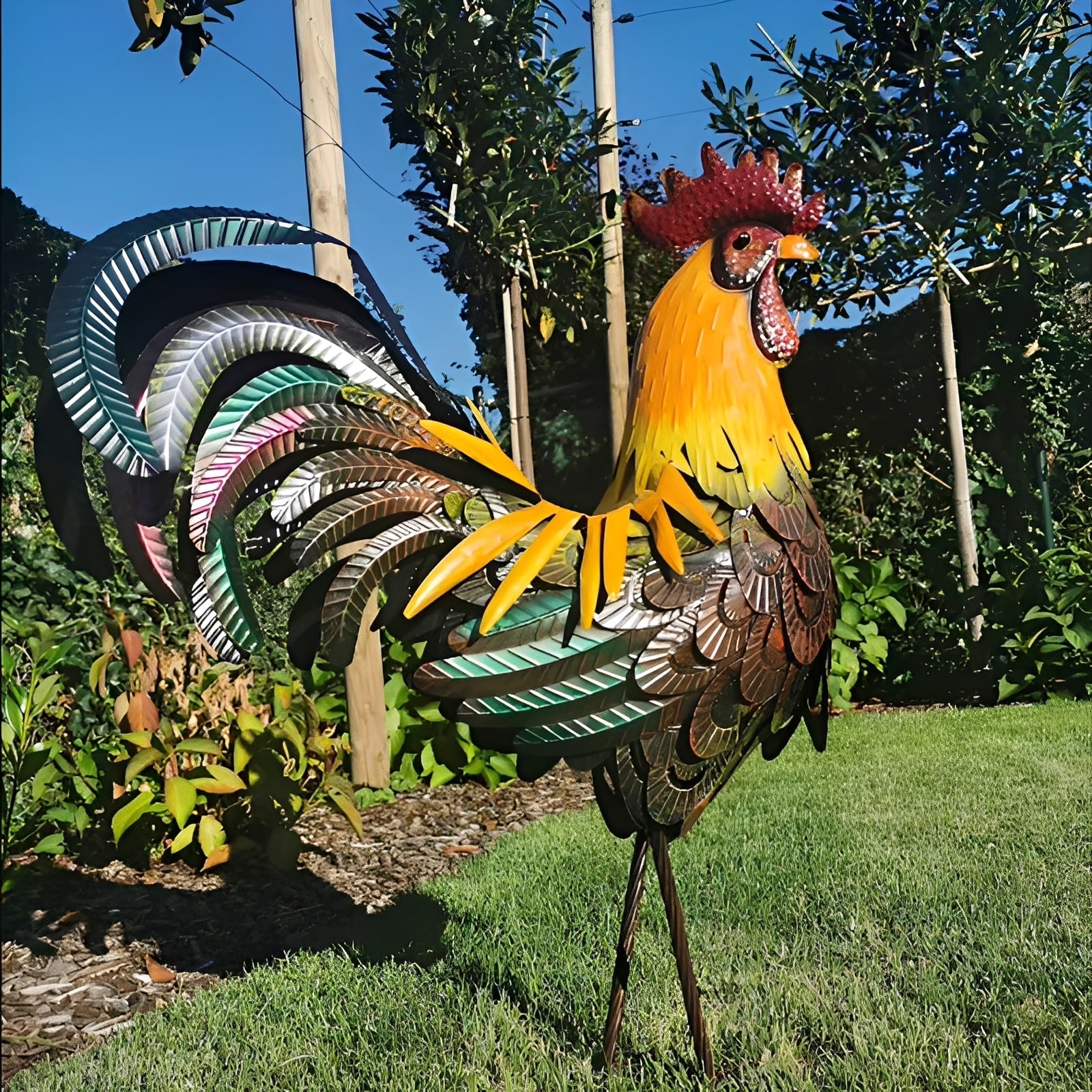 Roger – Ländliche Gartendeko Hahn