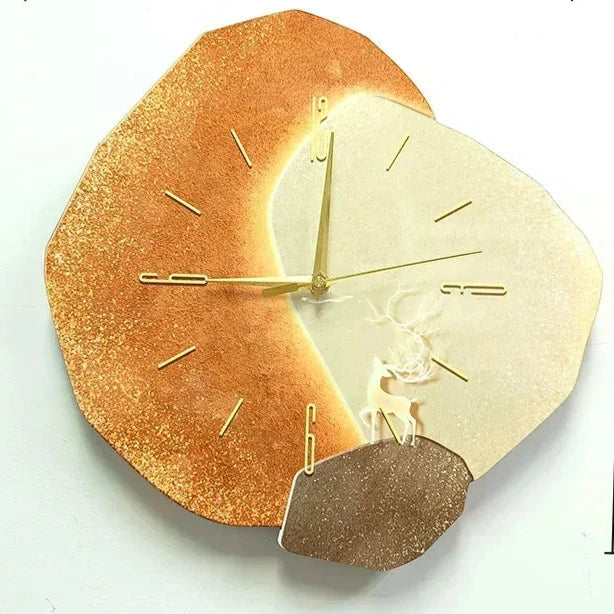 ZeitHolz – Stilvolle Holz-Wanduhr mit geräuschlosem Uhrwerk für ruhige Räume