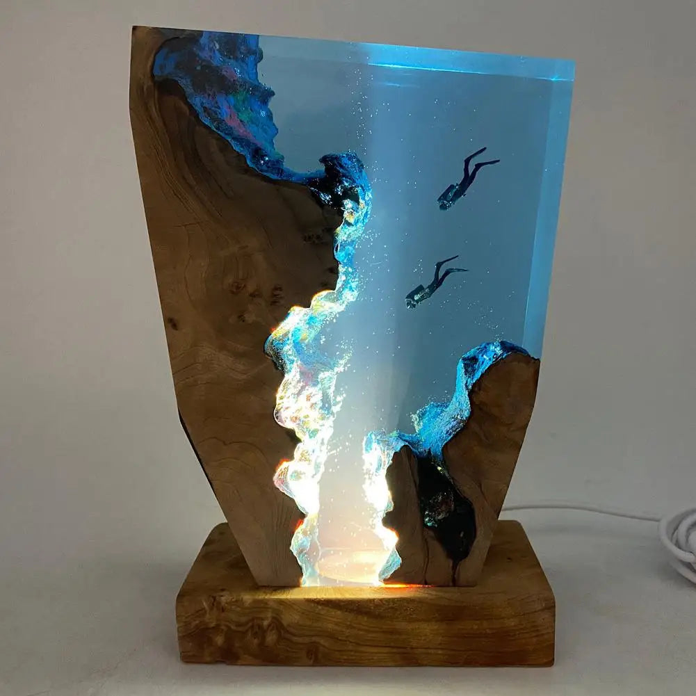 Marine Cave Diver Tischdekoration Kreative Kunstlampe