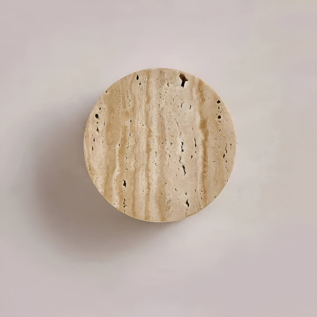 Sanya – Wabi Sabi Travertin-Wandleuchte
