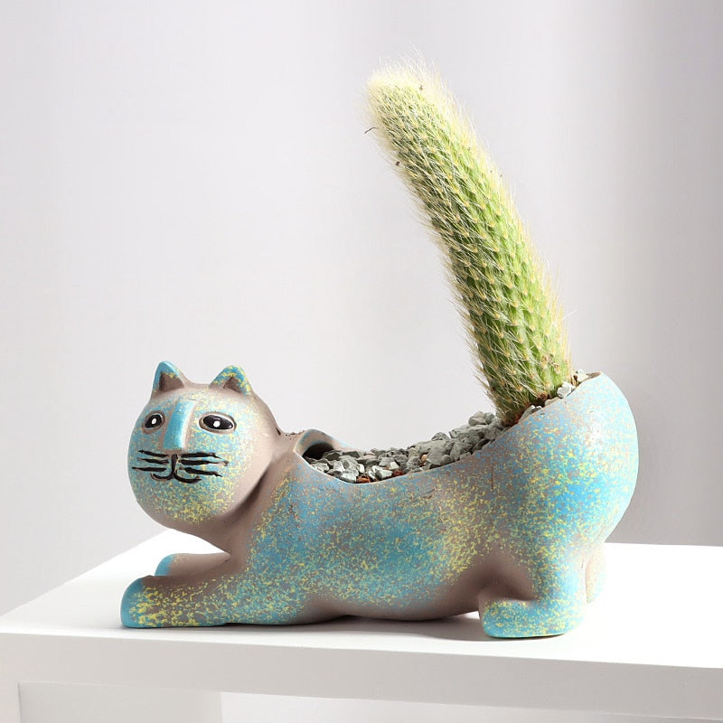 Miezi – Lustiger Katzenblumentopf