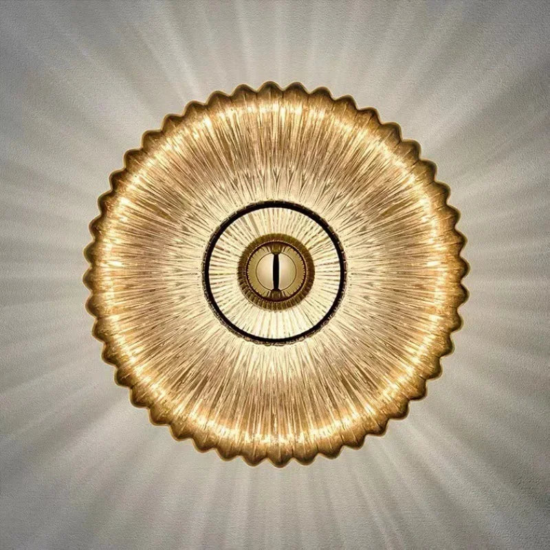 Sammy – Französische Bauhaus-Glas-Wandleuchte