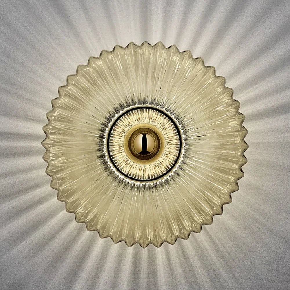 Sammy – Französische Bauhaus-Glas-Wandleuchte